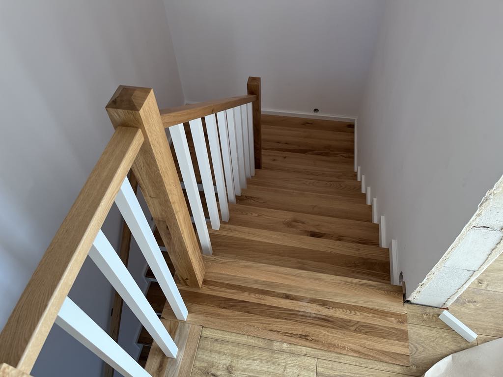 Tralki bukowe Białe Loft 1000x35x35 - obrazek 5