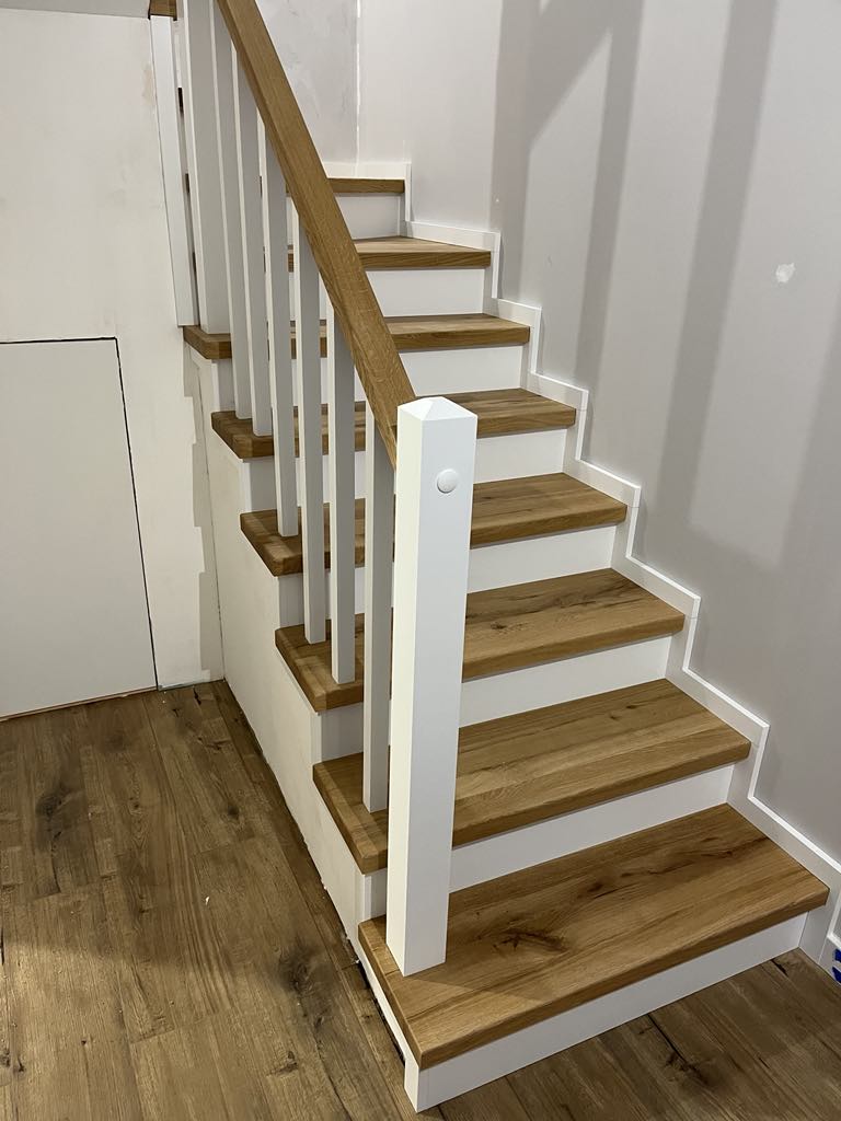 Tralki bukowe Białe Loft 1000x35x35 - obrazek 4