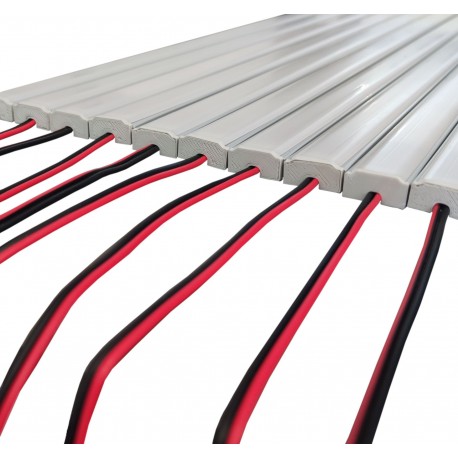 ZESTAW 16x Listwa LED SCHODOWA SLIM 1m NA SCHODY Biały Ciepły