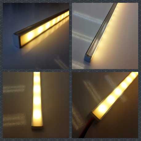 ZESTAW 16x Listwa LED SCHODOWA SLIM 1m NA SCHODY Biały Ciepły - obrazek 3