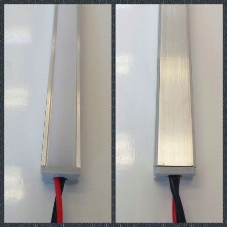 ZESTAW 16x Listwa LED SCHODOWA SLIM 1m NA SCHODY Biały Ciepły - obrazek 2