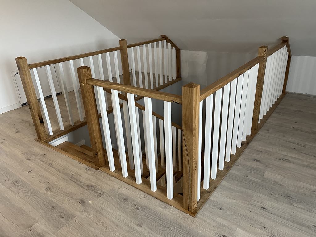 Tralki bukowe Białe Loft 1000x35x35 - obrazek 2